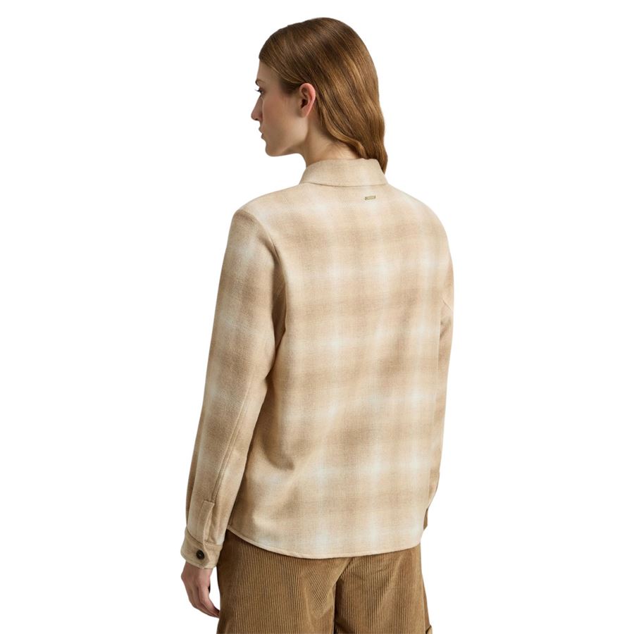 Camicia da donna in misto lana italiana Hombre Beige Woolrich | CFWWSI20028912